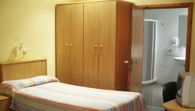 The inside of a boarding house