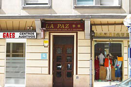 Vue de l'extérieur de la pension La Paz