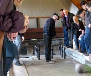 Baskisches Kegeln (Bolos) in Zerain